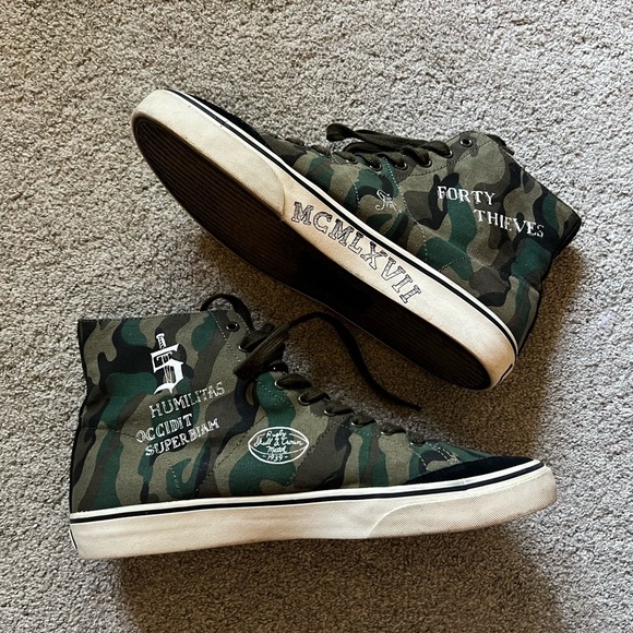 Polo Ralph Lauren Solomon Mens Size 13 Camo High Top Shoes Sneakers 01087 - Picture 2 of 7